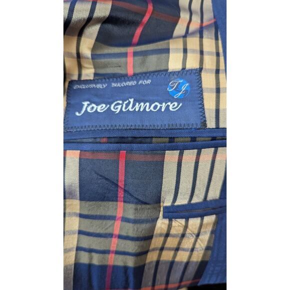 Tom James By RC Sport Coat Blazer Blue Plaid Single Vented - Picture 7 of 11